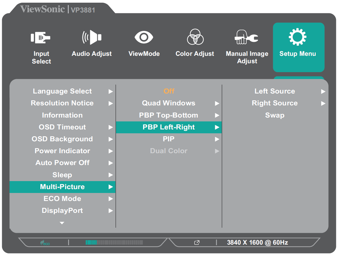 Enable PBP Mode