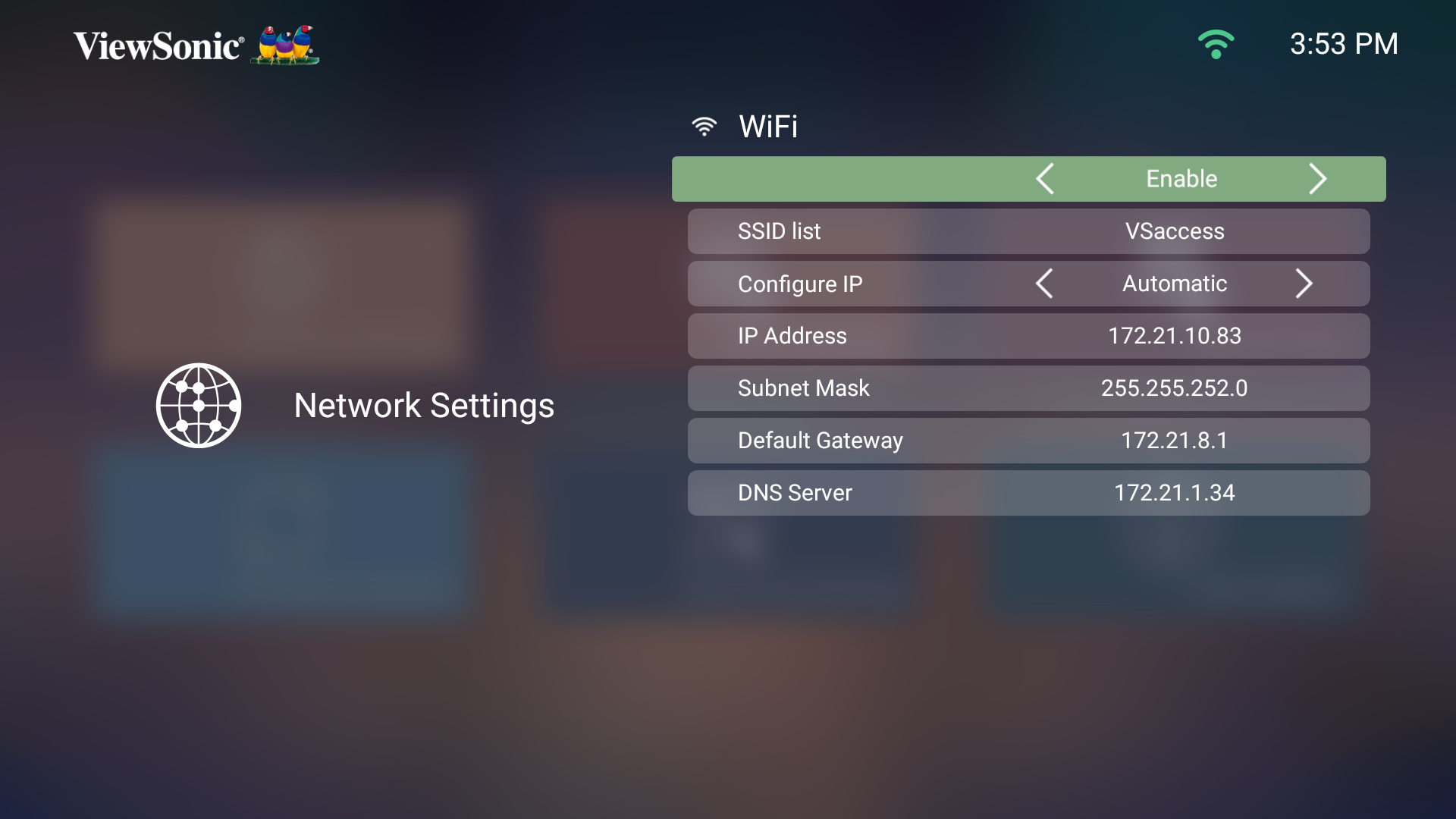 Step 2 - Enable Wi-Fi